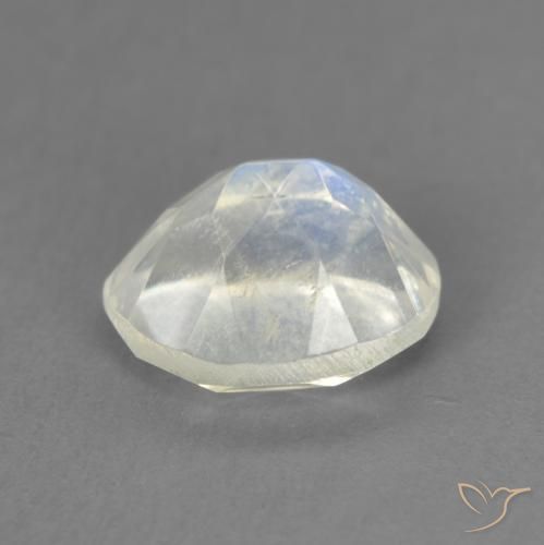 Pedra da Lua Arco-Íris Branco azulado Natural 1.90ct, oval, Transparente