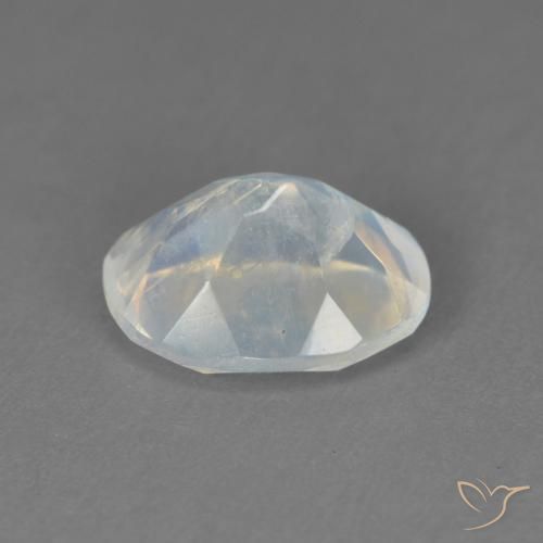 Pedra da Lua Arco-Íris Branco azulado Natural 1.91ct, oval, Transparente
