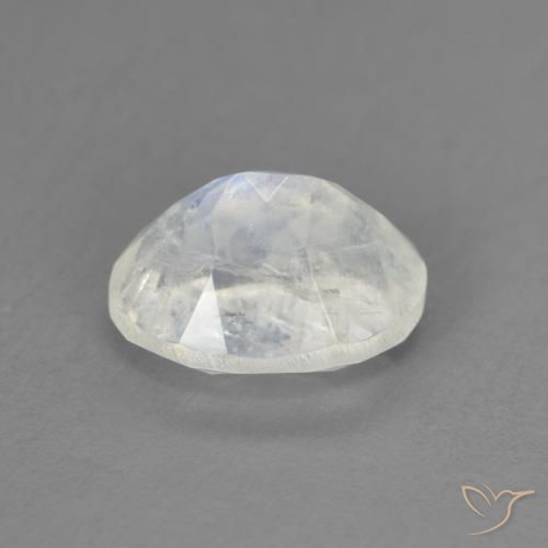 Pedra da Lua Arco-Íris Branco azulado Natural 1.94ct, oval, Transparente