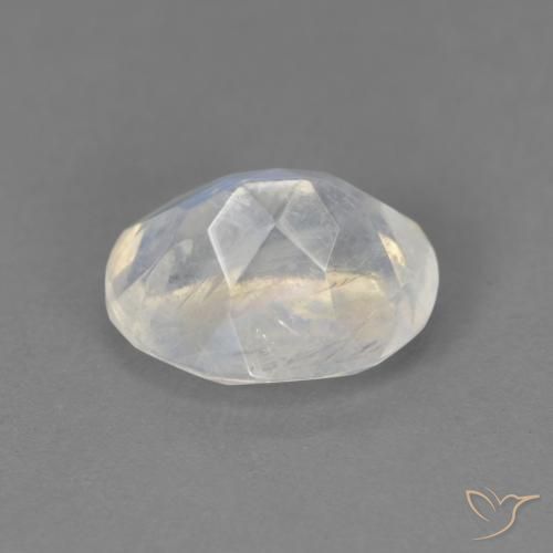 Pedra da Lua Arco-Íris Branco azulado Natural 1.90ct, oval, Transparente
