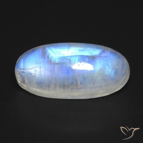 Pedra da lua arco-íris oval de 12,12 quilates, 20,6 x 9,8 mm dos Estados Unidos, Photo A