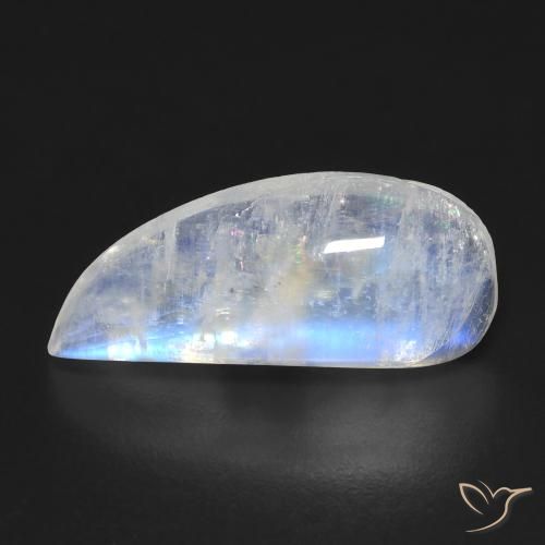 Pedra da Lua Arco-Íris Branco azulado Natural 6.69ct, Chique, Transparente