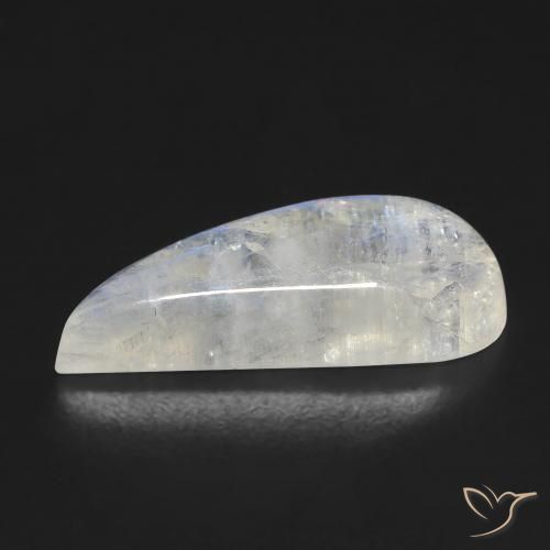 Pedra da Lua Arco-Íris Branco azulado Natural 6.69ct, Chique, Transparente