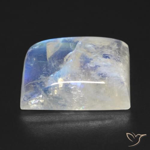 Pedra da Lua Arco-Íris Branco azulado Natural 16.19ct, Chique, Transparente