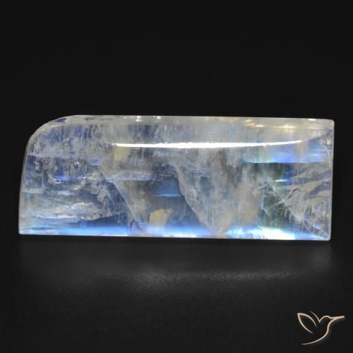 20.09ct Natural Branco azulado Pedra da Lua Arco-Íris, Chique, Transparente