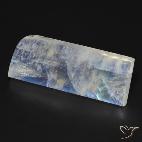 Pedra da Lua Arco-Íris Branco azulado Natural 20.09ct, Chique, Transparente