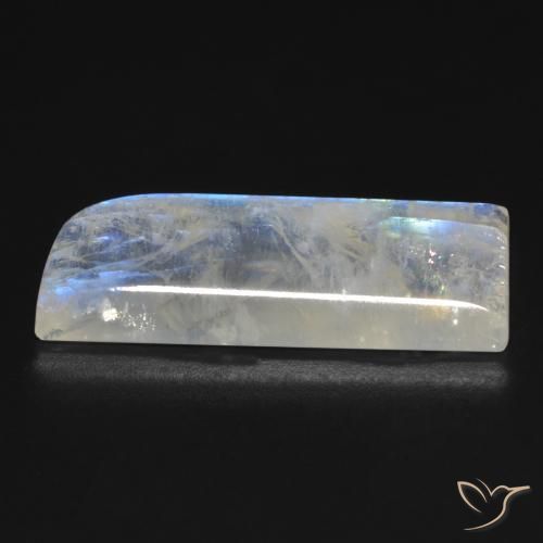Pedra da Lua Arco-Íris Branco azulado Natural 20.09ct, Chique, Transparente