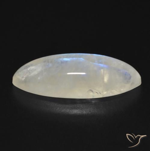 Pedra da Lua Arco-Íris Branco azulado Natural 8.12ct, Marquesa, Transparente