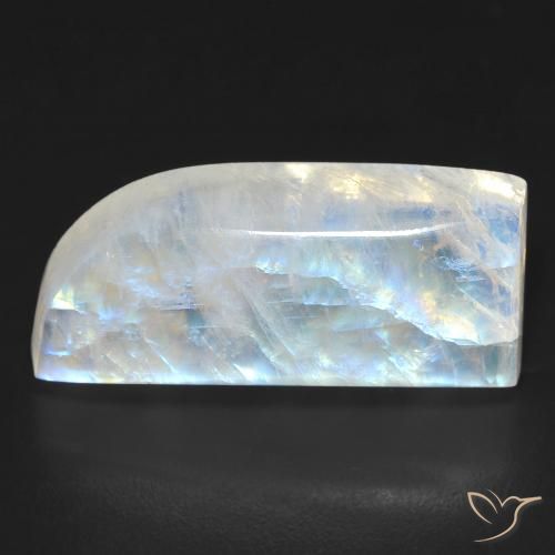 14.33ct Natural Branco azulado Pedra da Lua Arco-Íris, Chique, Transparente