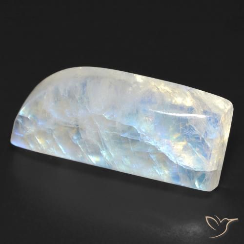 Pedra da Lua Arco-Íris Branco azulado Natural 14.33ct, Chique, Transparente