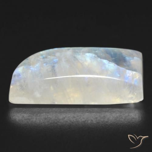 Pedra da Lua Arco-Íris Branco azulado Natural 14.33ct, Chique, Transparente