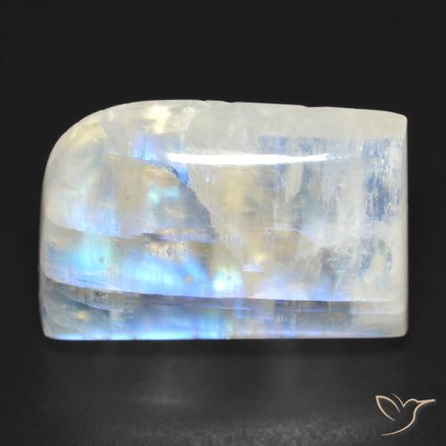 20.62ct Natural Branco azulado Pedra da Lua Arco-Íris, Chique, Transparente