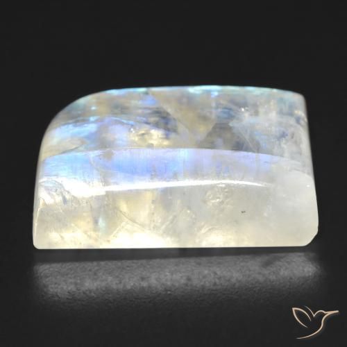 Pedra da Lua Arco-Íris Branco azulado Natural 20.62ct, Chique, Transparente