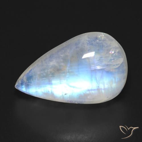 11,21 ct Pear Rainbow Moonstone, 19,2 x 11,7 mm Dos Estados Unidos, Photo A