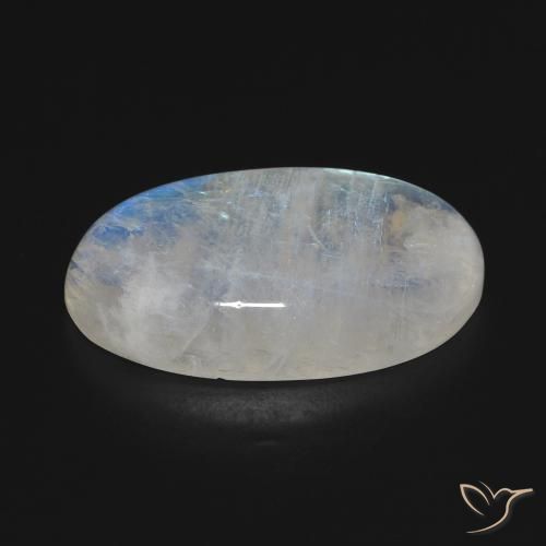 Pedra da Lua Arco-Íris Branco azulado Natural 16.54ct, oval, Opaco