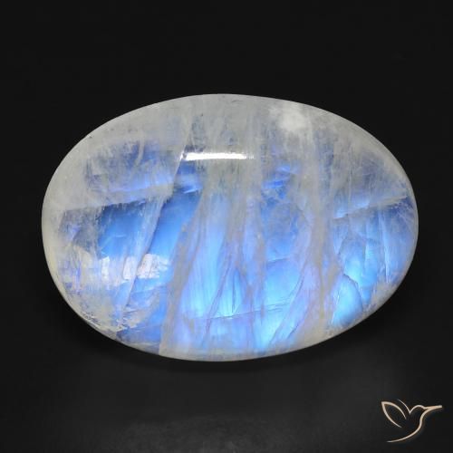 Pedra da lua arco-íris oval de 17,74 quilates, 21,1 x 15,3 mm dos Estados Unidos, Photo A