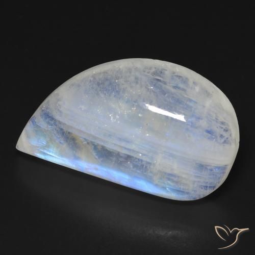 Pedra da Lua Arco-Íris Branco azulado Natural 19.25ct, Chique, Transparente