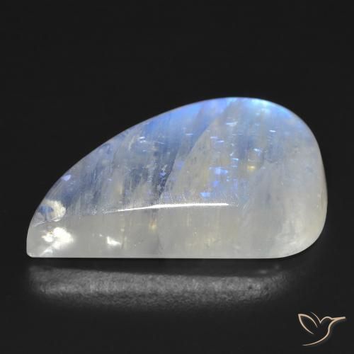 Pedra da Lua Arco-Íris Branco azulado Natural 23.19ct, Chique, Transparente