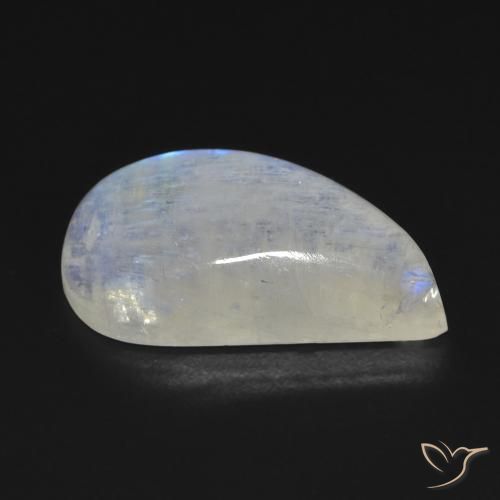 Pedra da Lua Arco-Íris Branco azulado Natural 11.64ct, Chique, Transparente