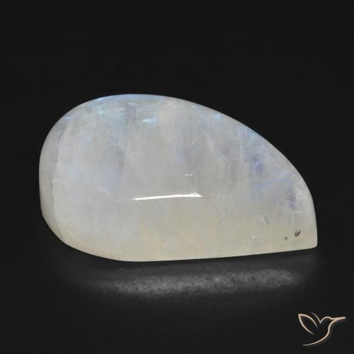 Pedra da Lua Arco-Íris Branco azulado Natural 15.63ct, Chique, Transparente