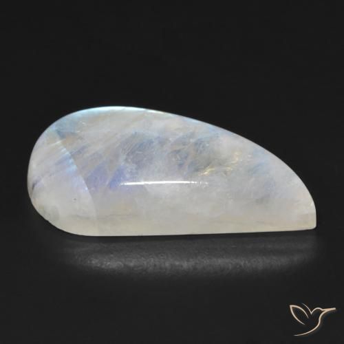 Pedra da Lua Arco-Íris Branco azulado Natural 13.85ct, Chique, Transparente