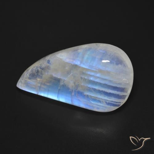 Pedra da Lua Arco-Íris Branco azulado Natural 22.52ct, Chique, Transparente