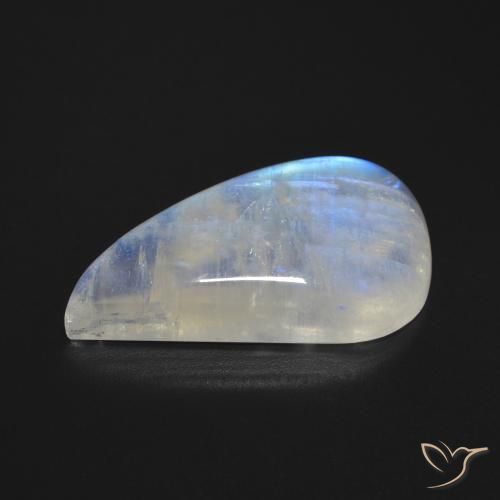 Pedra da Lua Arco-Íris Branco azulado Natural 22.52ct, Chique, Transparente