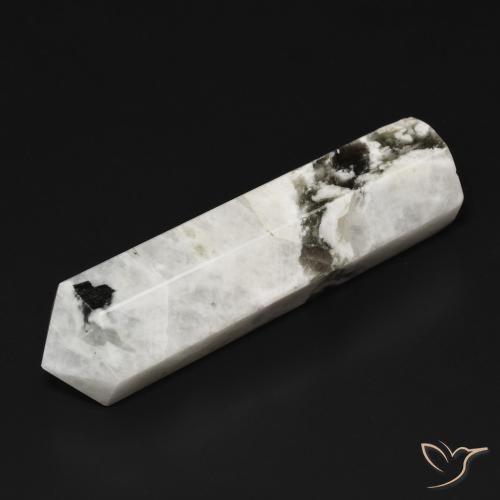 49.65ct Natural branco com preto Pedra da Lua Arco-Íris, Chique, Opaco