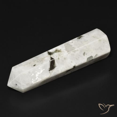 41.14ct Natural branco com preto Pedra da Lua Arco-Íris, Chique, Opaco