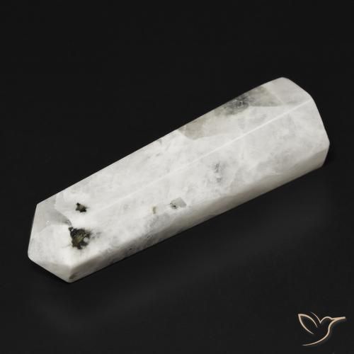25.91ct Natural branco com preto Pedra da Lua Arco-Íris, Chique, Opaco