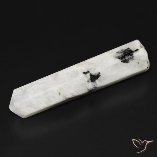 41.23ct Natural branco com preto Pedra da Lua Arco-Íris, Chique, Opaco