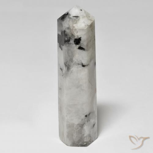 45.68ct Natural branco com preto Pedra da Lua Arco-Íris, Chique, Opaco