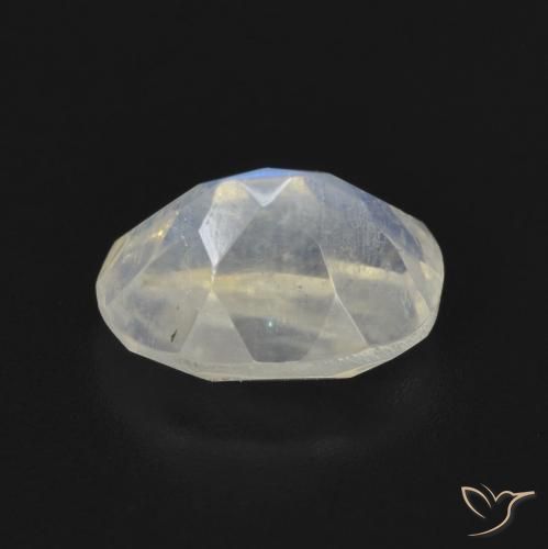 Pedra da Lua Arco-Íris Branco azulado Natural 1.92ct, oval, Transparente