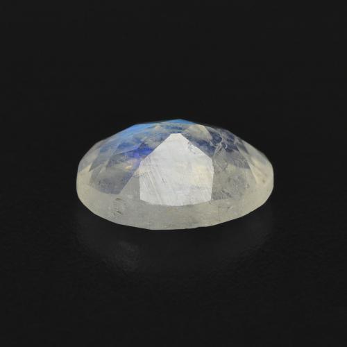 Pedra da Lua Arco-Íris Branco azulado Natural 0.81ct, oval, Transparente