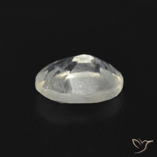 Pedra da Lua Arco-Íris Branco azulado Natural 0.74ct, oval, Transparente