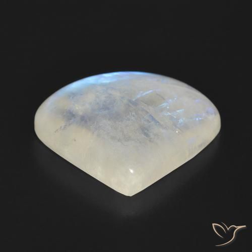 Pedra da Lua Arco-Íris Branco azulado Natural 16.70ct, Formato de pêra, Translúcido
