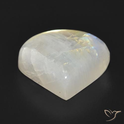 Pedra da Lua Arco-Íris Branco azulado Natural 13.90ct, Formato de pêra, Translúcido