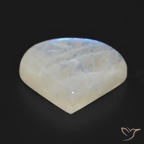 Pedra da Lua Arco-Íris Branco azulado Natural 22.10ct, Formato de pêra, Translúcido