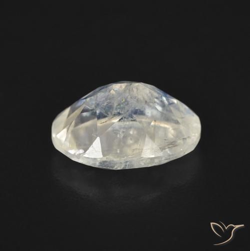 Pedra da Lua Arco-Íris Branco azulado Natural 1.71ct, oval, Transparente