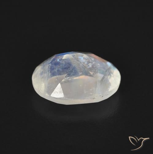 Pedra da Lua Arco-Íris Branco azulado Natural 1.14ct, oval, Transparente
