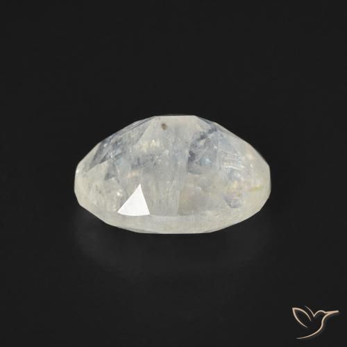 Pedra da Lua Arco-Íris Branco azulado Natural 1.75ct, oval, Transparente