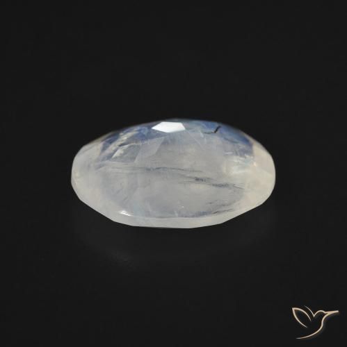 Pedra da Lua Arco-Íris Branco azulado Natural 2.57ct, oval, Transparente