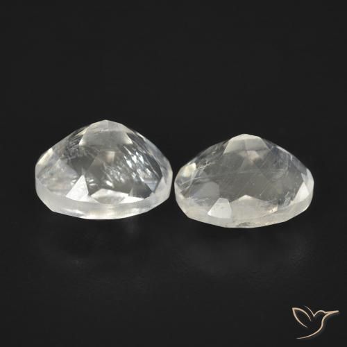 Pedras preciosas de Pedra da Lua Arco-Íris Branco azulado natural de 2.24 ct, oval, Transparente