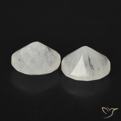 Pedras preciosas de Pedra da Lua Arco-Íris Branco azulado natural de 2.11 ct, oval, Transparente