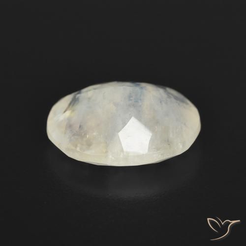 Pedra da Lua Arco-Íris Branco azulado Natural 2.69ct, oval, Transparente