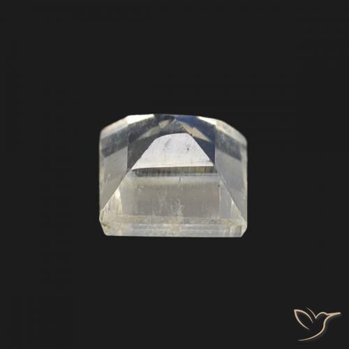 Pedra da Lua Arco-Íris Branco azulado Natural 0.33ct, Quadrado, Transparente