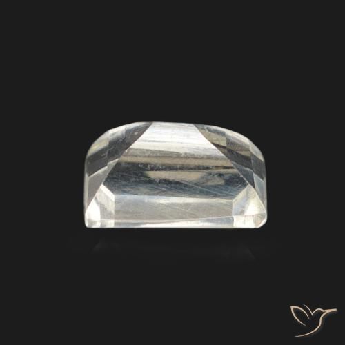 Pedra da Lua Arco-Íris Branco azulado Natural 0.60ct, baguete, Transparente