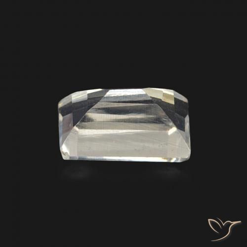 Pedra da Lua Arco-Íris Branco azulado Natural 0.47ct, baguete, Transparente