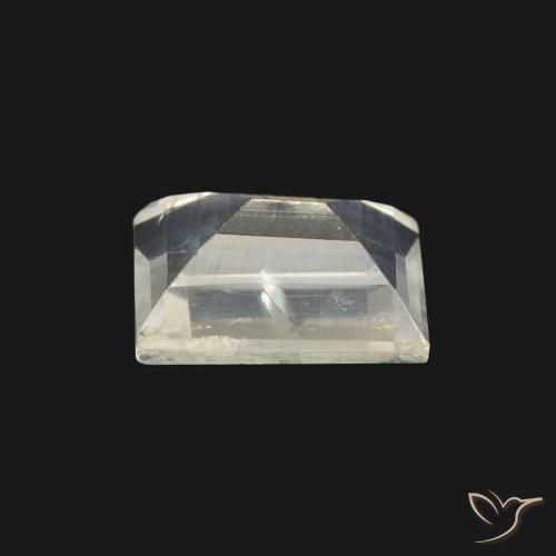 Pedra da Lua Arco-Íris Branco azulado Natural 1.00ct, baguete, Transparente