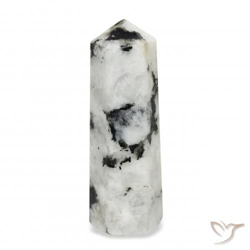 40.21ct Natural branco com preto Pedra da Lua Arco-Íris, Chique, Opaco